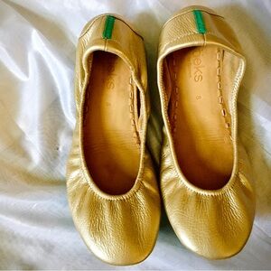 Tieks Metallic Champagne ballet flats,sz.8